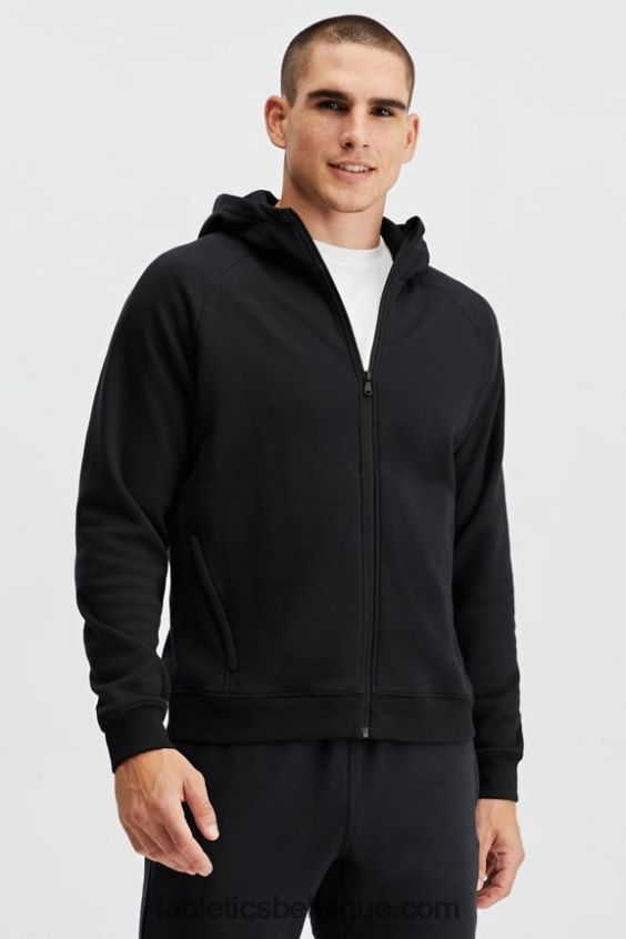 le sweat à capuche entièrement zippé Hommes Fabletics 404P0T3707 noir