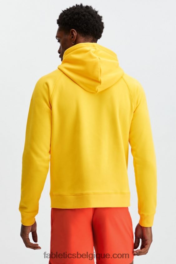 le sweat à capuche entièrement zippé Hommes Fabletics 404P0T3708 jaune vintage