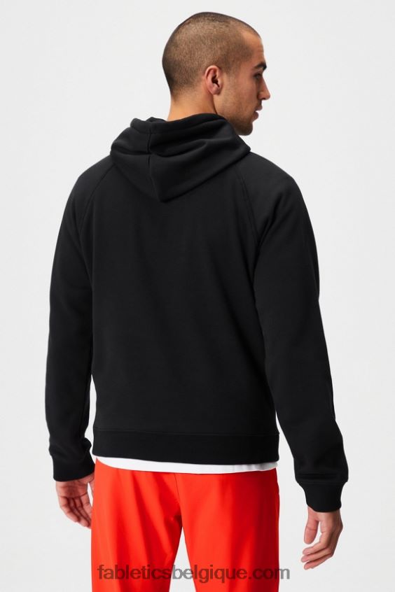 le sweat à capuche incontournable 190 Hommes Fabletics 404P0T3673 collage noir