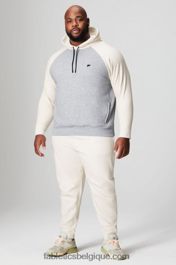 le sweat à capuche incontournable 190 Hommes Fabletics 404P0T3675 gris classique chiné/os