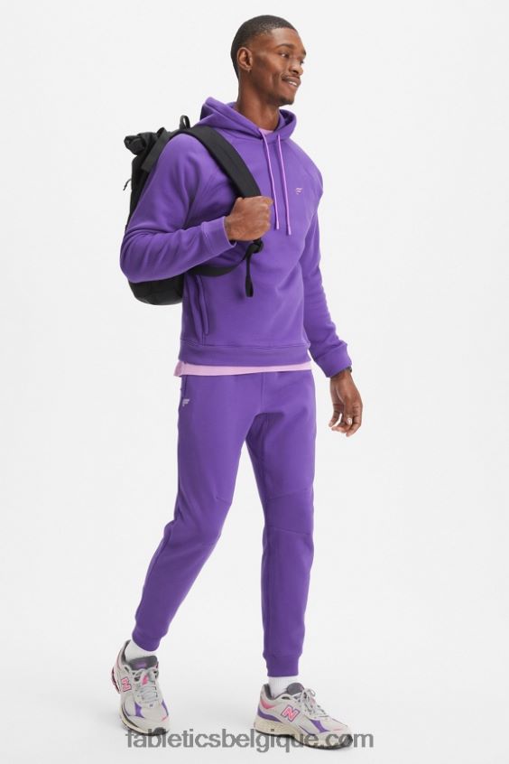 le sweat à capuche incontournable 192 Hommes Fabletics 404P0T3682 suif violet