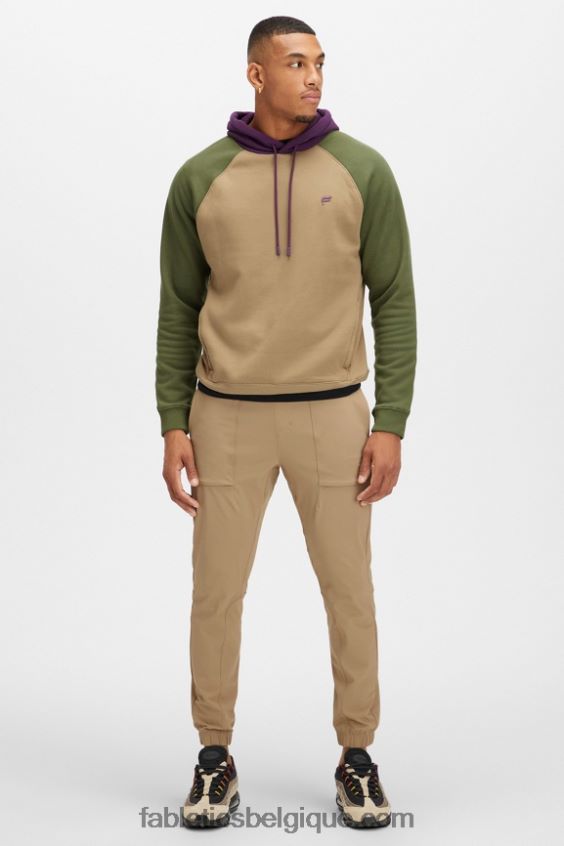 le sweat à capuche incontournable 192 Hommes Fabletics 404P0T3683 sergé foncé/multi mousse foncé