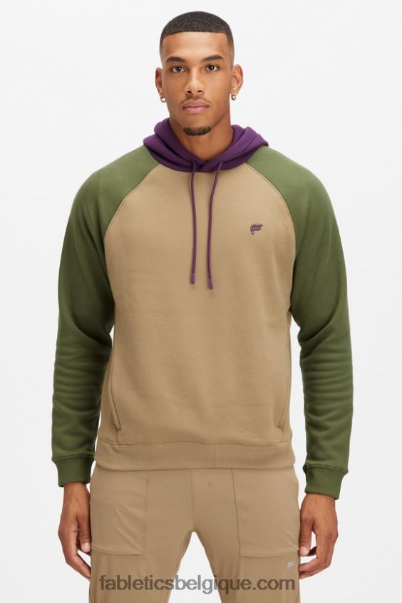 le sweat à capuche incontournable 192 Hommes Fabletics 404P0T3683 sergé foncé/multi mousse foncé