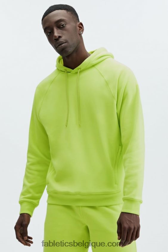 le sweat à capuche incontournable 193 Hommes Fabletics 404P0T3691 citron vert vif