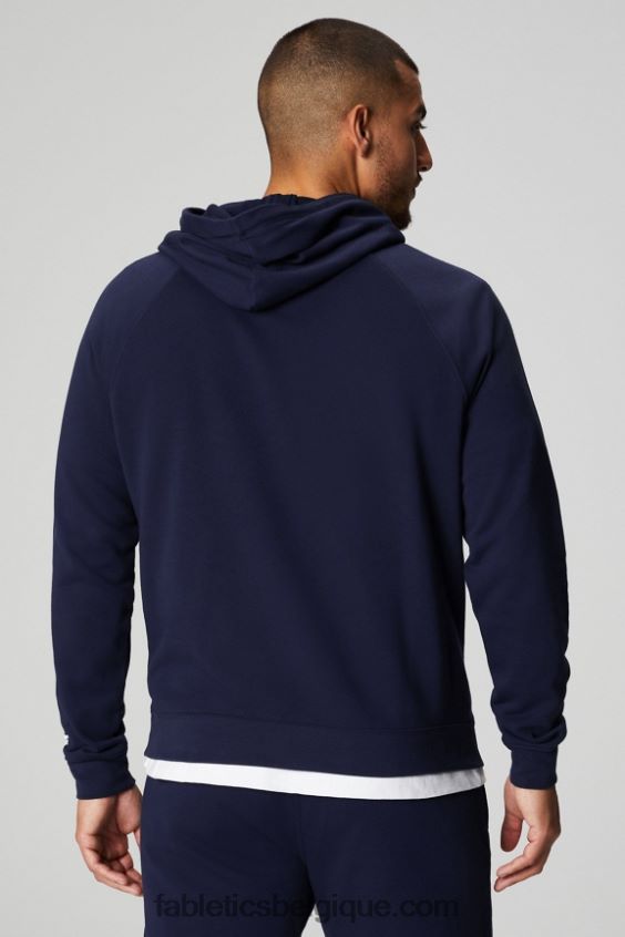 le sweat à capuche léger incontournable Hommes Fabletics 404P0T3652 bleu marine profond