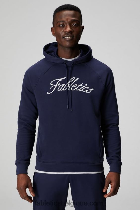 le sweat à capuche léger incontournable Hommes Fabletics 404P0T3654 chaîne marine profonde