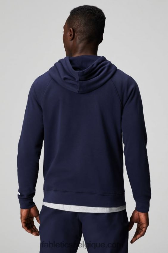 le sweat à capuche léger incontournable Hommes Fabletics 404P0T3654 chaîne marine profonde