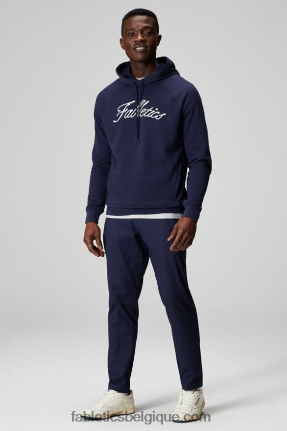 le sweat à capuche léger incontournable Hommes Fabletics 404P0T3654 chaîne marine profonde