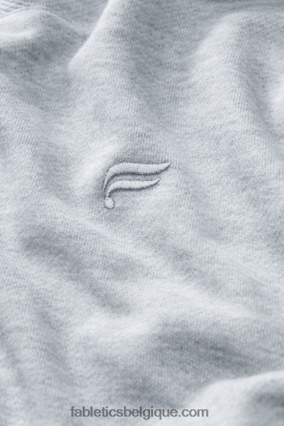 le sweat à capuche léger incontournable Hommes Fabletics 404P0T3657 gris clair chiné
