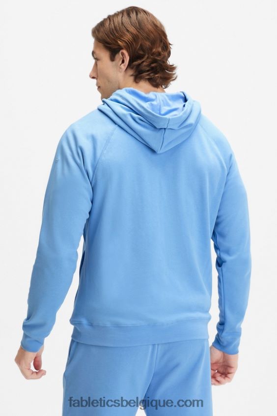 le sweat à capuche léger incontournable Hommes Fabletics 404P0T3659 surf bleu