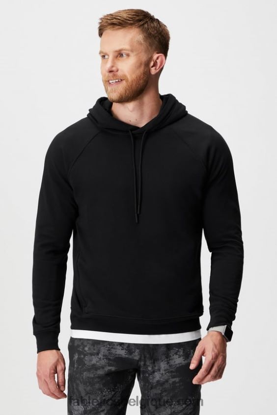 le sweat à capuche léger incontournable Hommes Fabletics 404P0T3660 noir
