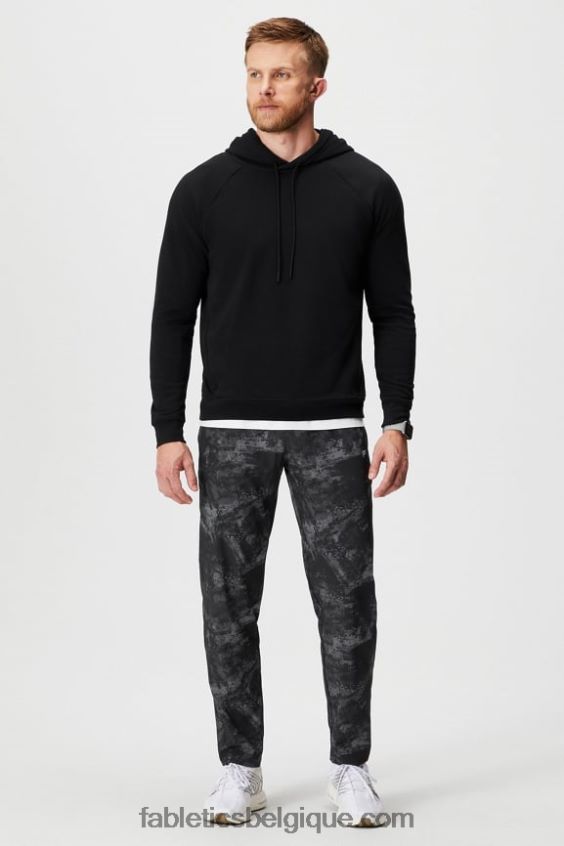 le sweat à capuche léger incontournable Hommes Fabletics 404P0T3660 noir