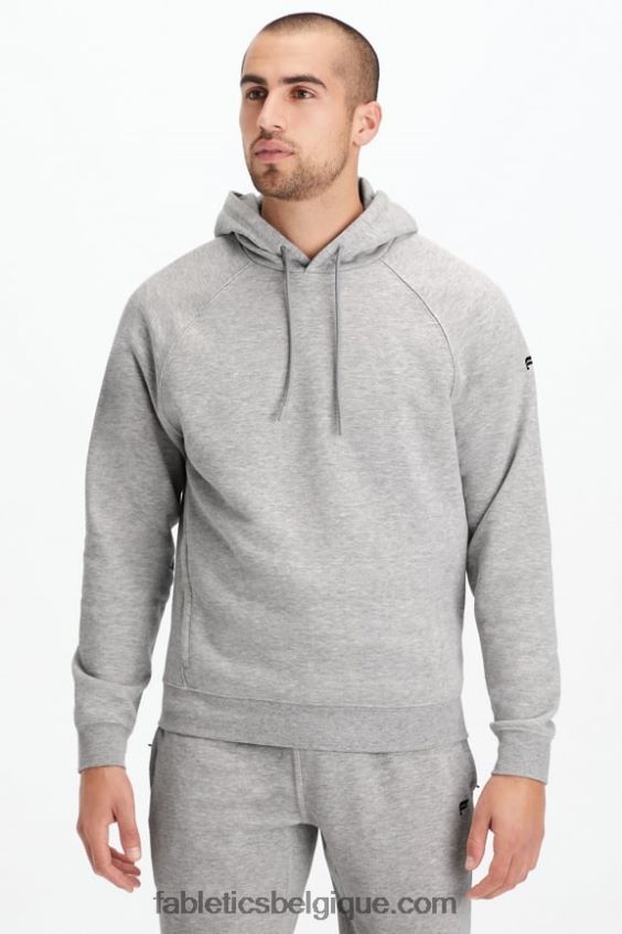 le sweat à capuche léger incontournable Hommes Fabletics 404P0T3661 htr gris moyen