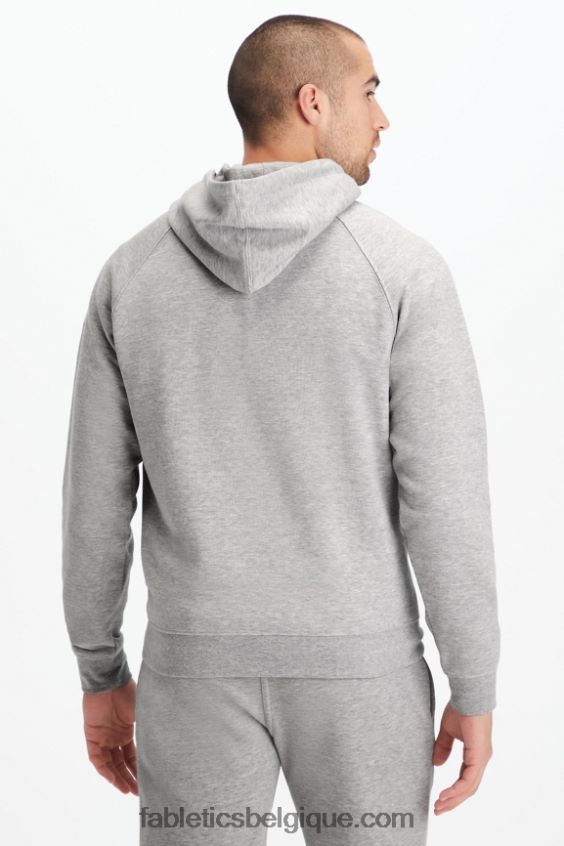 le sweat à capuche léger incontournable Hommes Fabletics 404P0T3661 htr gris moyen