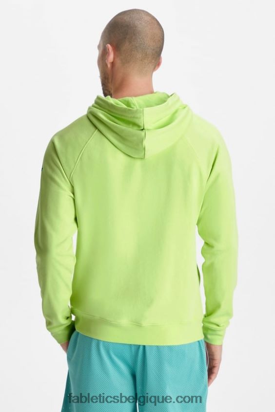 le sweat à capuche léger incontournable Hommes Fabletics 404P0T3662 chaux fanée