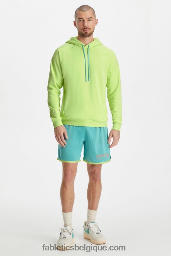 le sweat à capuche léger incontournable Hommes Fabletics 404P0T3662 chaux fanée