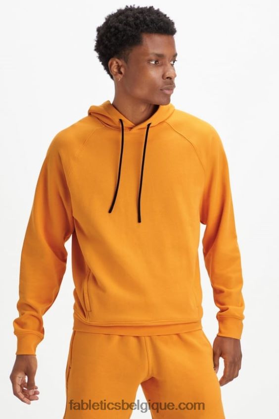 le sweat à capuche léger incontournable Hommes Fabletics 404P0T3664 ocre doré
