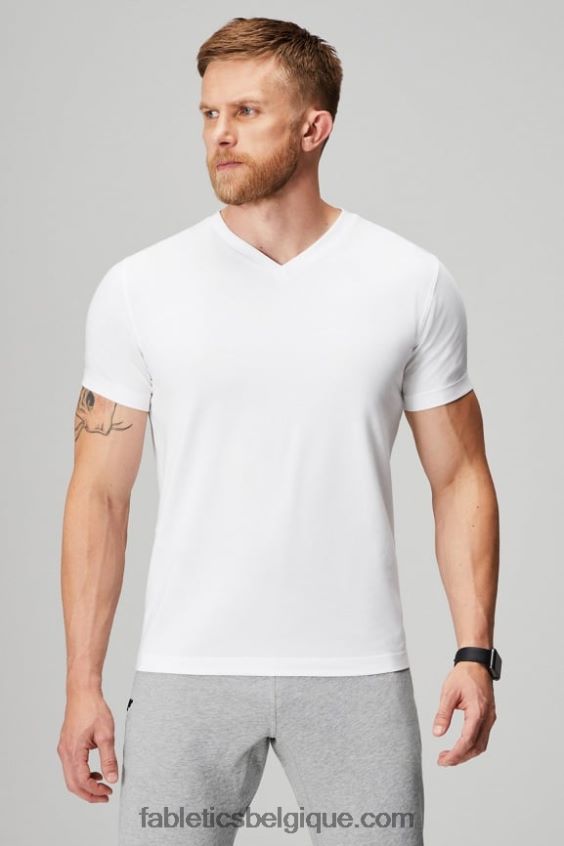 le col v 24-7 Hommes Fabletics 404P0T3494 blanc classique