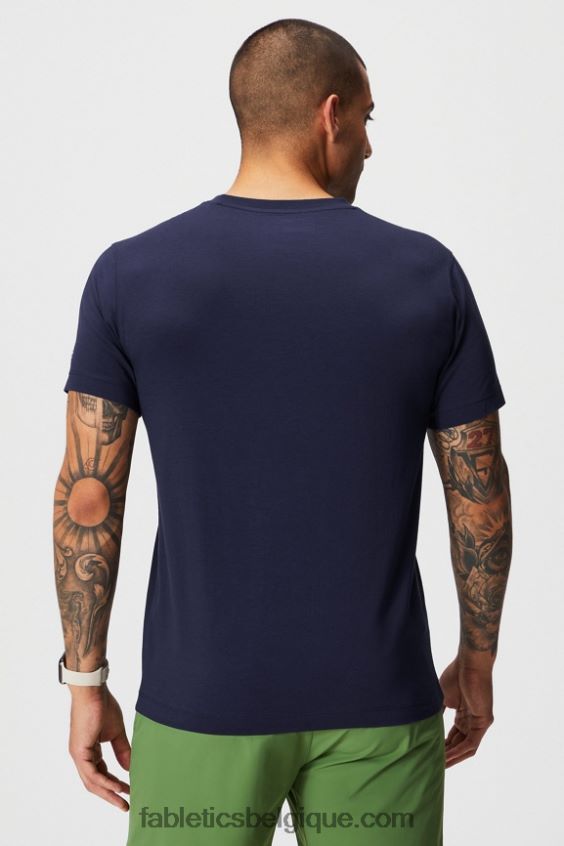 le col v 24-7 Hommes Fabletics 404P0T3495 bleu marine profond