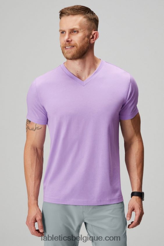 le col v 24-7 Hommes Fabletics 404P0T3496 cosmos violet