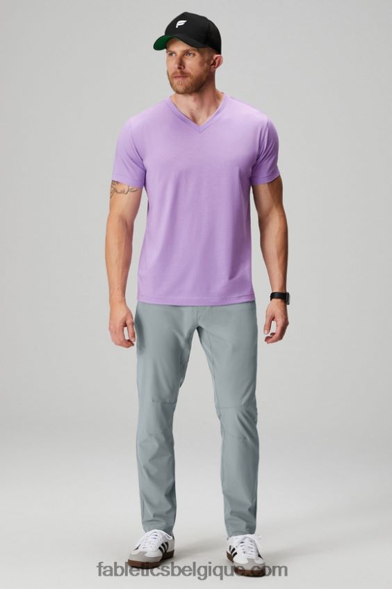 le col v 24-7 Hommes Fabletics 404P0T3496 cosmos violet