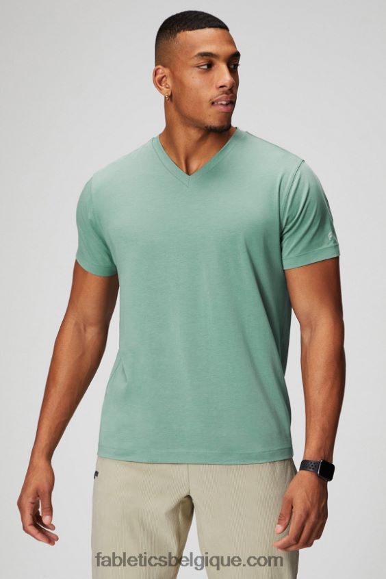 le col v 24-7 Hommes Fabletics 404P0T3498 thym gris