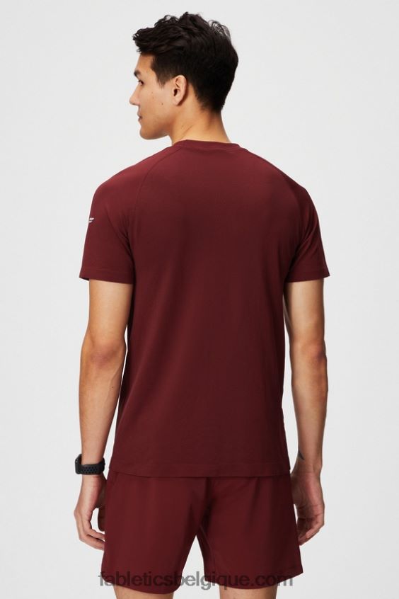 le jour de la formation tee 177 Hommes Fabletics 404P0T3473 rouge adrénaline deux tons f