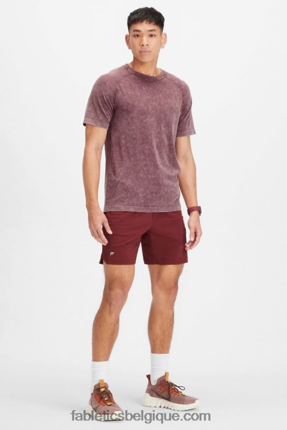 le jour de la formation tee 177 Hommes Fabletics 404P0T3476 sang de boeuf lavé