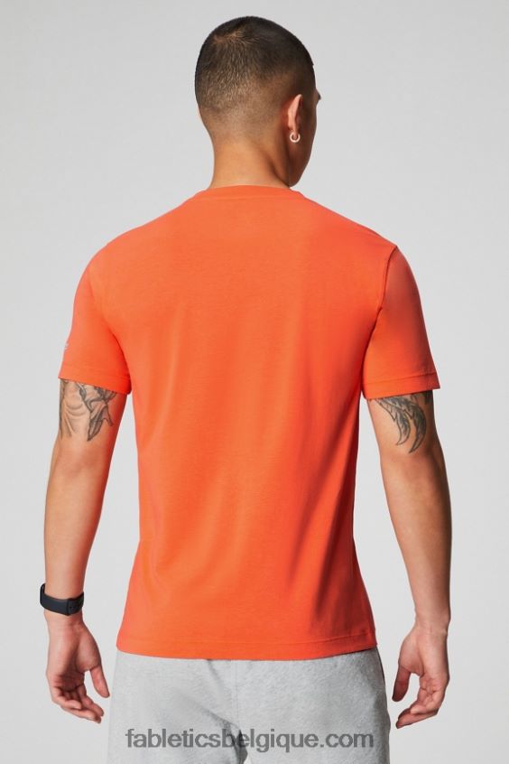 le t-shirt à poche 24-7 Hommes Fabletics 404P0T3449 orange passion
