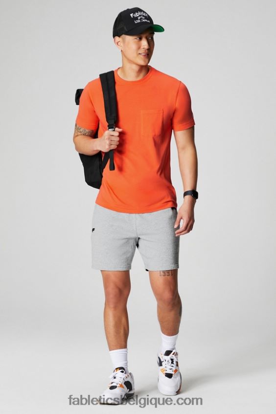 le t-shirt à poche 24-7 Hommes Fabletics 404P0T3449 orange passion