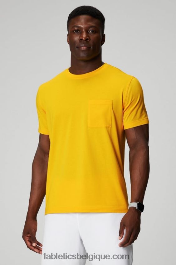 le t-shirt à poche 24-7 Hommes Fabletics 404P0T3451 Coucher de soleil jaune