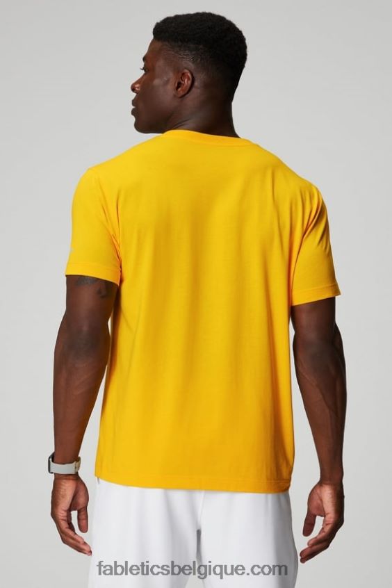 le t-shirt à poche 24-7 Hommes Fabletics 404P0T3451 Coucher de soleil jaune