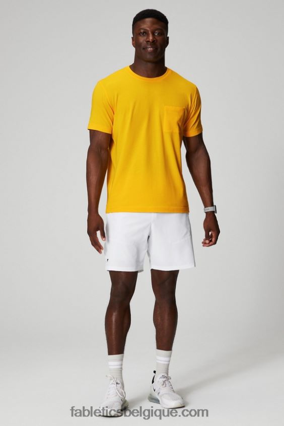 le t-shirt à poche 24-7 Hommes Fabletics 404P0T3451 Coucher de soleil jaune