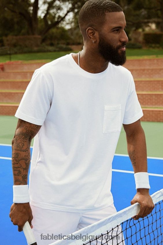 le t-shirt à poche 24-7 Hommes Fabletics 404P0T3453 blanc classique
