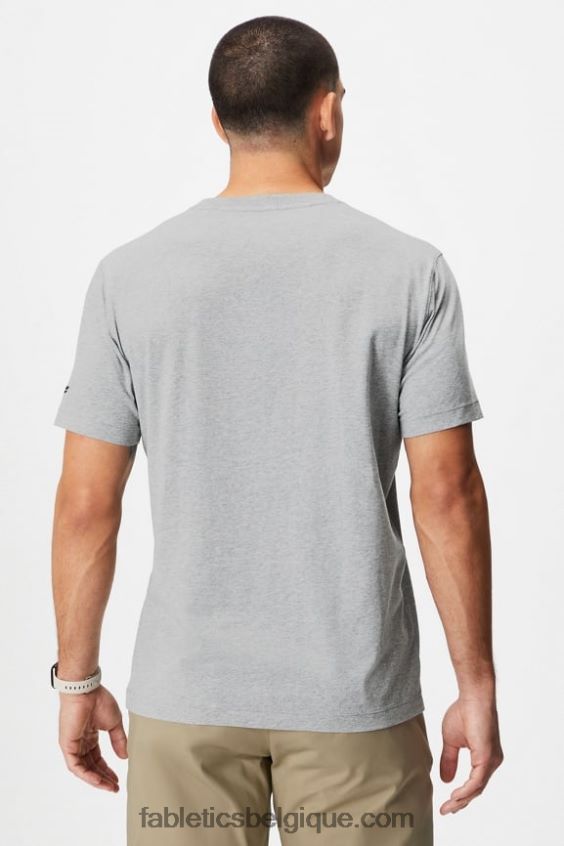 le t-shirt à poche 24-7 Hommes Fabletics 404P0T3454 gris chiné classique