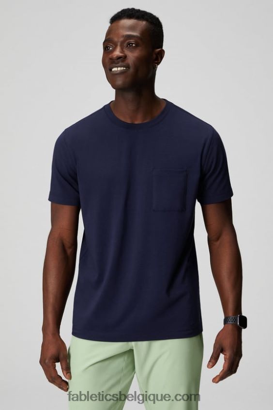 le t-shirt à poche 24-7 Hommes Fabletics 404P0T3455 bleu marine profond