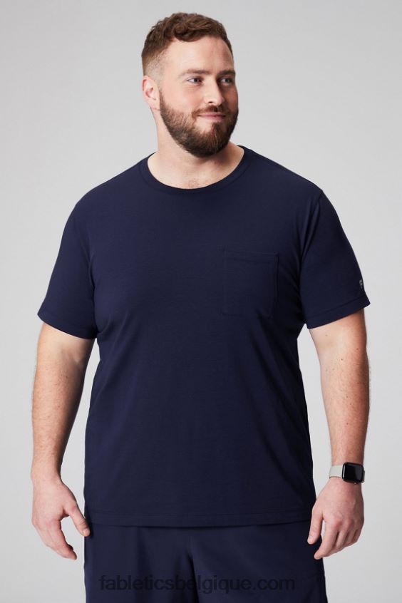 le t-shirt à poche 24-7 Hommes Fabletics 404P0T3456 bleu marine profond