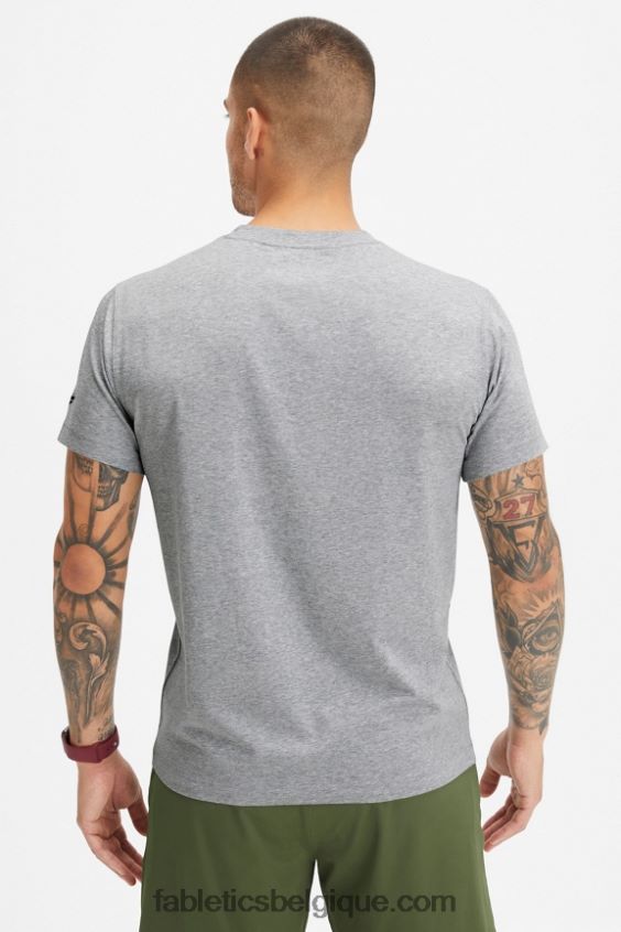 le tee 24-7 183 Hommes Fabletics 404P0T3516 gris chiné classique