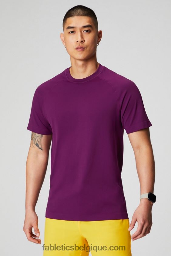 le tee de la journée d'entraînement 174 Hommes Fabletics 404P0T3458 aubergine