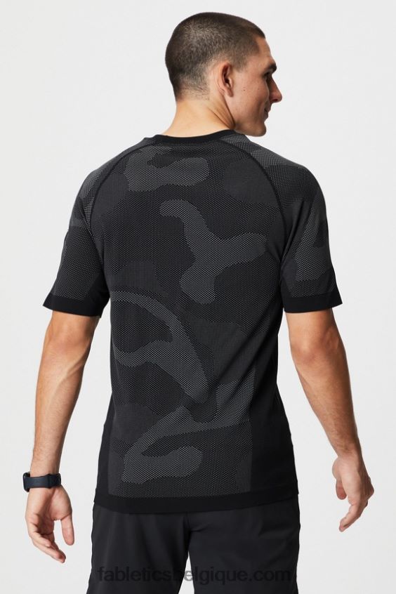 le tee de la journée d\'entraînement 174 Hommes Fabletics 404P0T3460 vagues noires d\'été