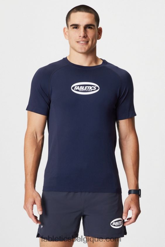 le tee de la journée d'entraînement 174 Hommes Fabletics 404P0T3461 ovale marine