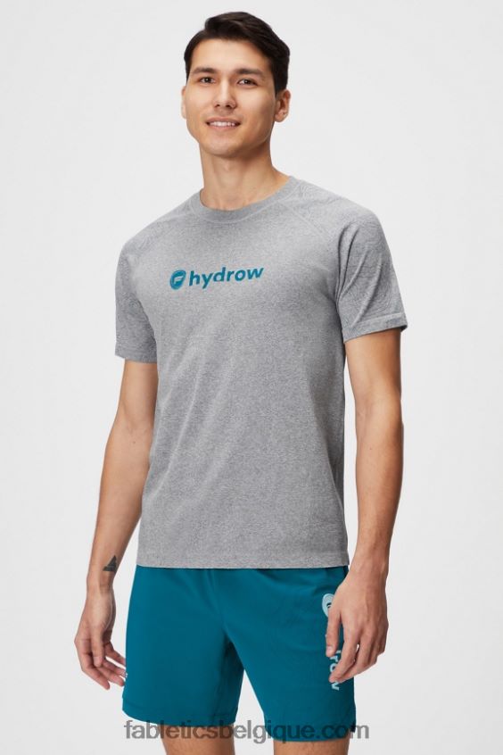 le tee de la journée d\'entraînement 176 Hommes Fabletics 404P0T3469 hydrow gris moyen htr