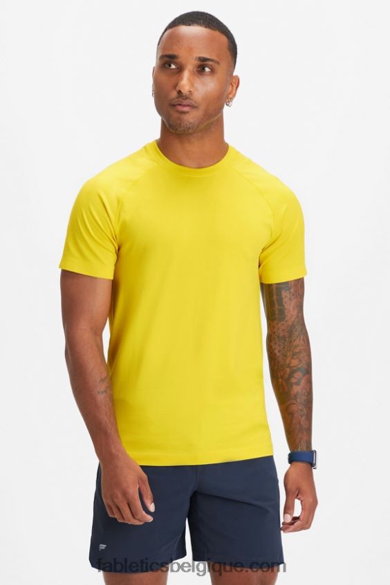 le tee de la journée d'entraînement 179 Hommes Fabletics 404P0T3483 or du désert