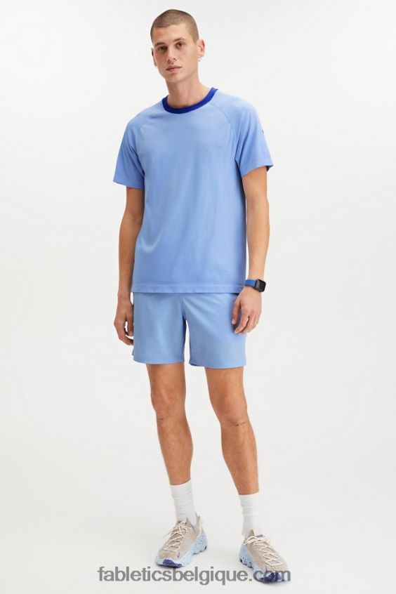 le tee de la journée d\'entraînement 179 Hommes Fabletics 404P0T3485 bleu vapeur