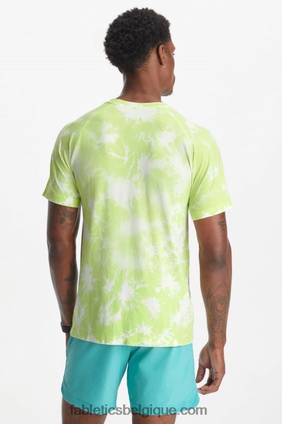 le tee de la journée d\'entraînement 179 Hommes Fabletics 404P0T3486 teinture à la chaux délavée
