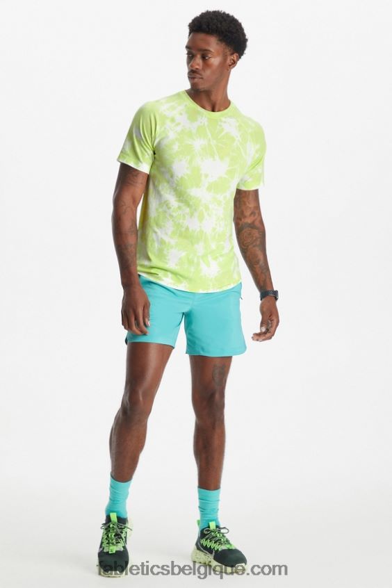 le tee de la journée d\'entraînement 179 Hommes Fabletics 404P0T3486 teinture à la chaux délavée