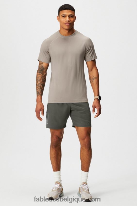 le tee de la journée d\'entraînement 186 Hommes Fabletics 404P0T3548 kaki brutaliste