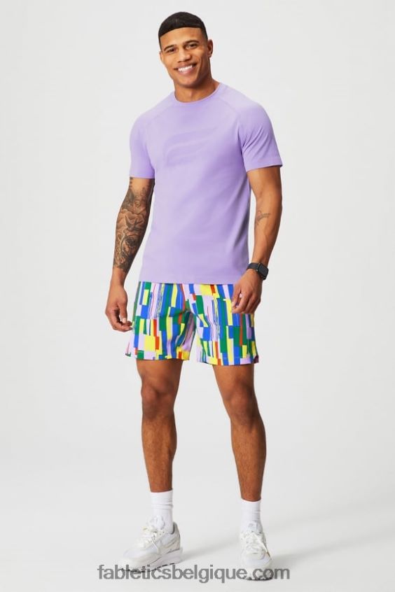 le tee de la journée d\'entraînement 186 Hommes Fabletics 404P0T3549 iconique lavande deux tons f