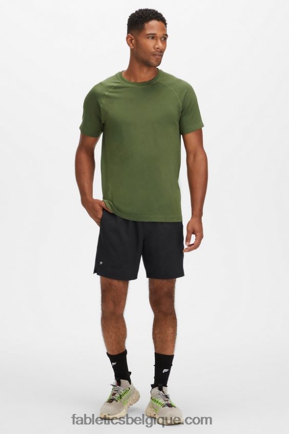 le tee de la journée d\'entraînement 186 Hommes Fabletics 404P0T3550 mousse noire