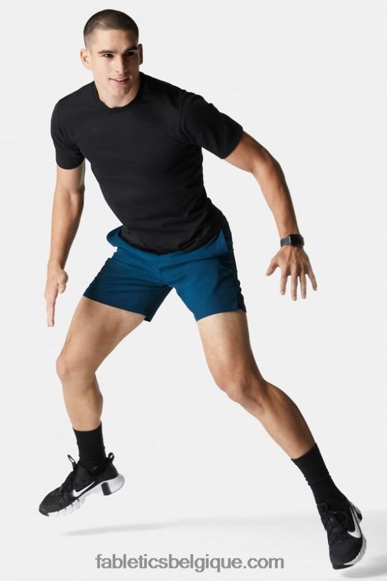 le tee de la première rangée Hommes Fabletics 404P0T3552 noir